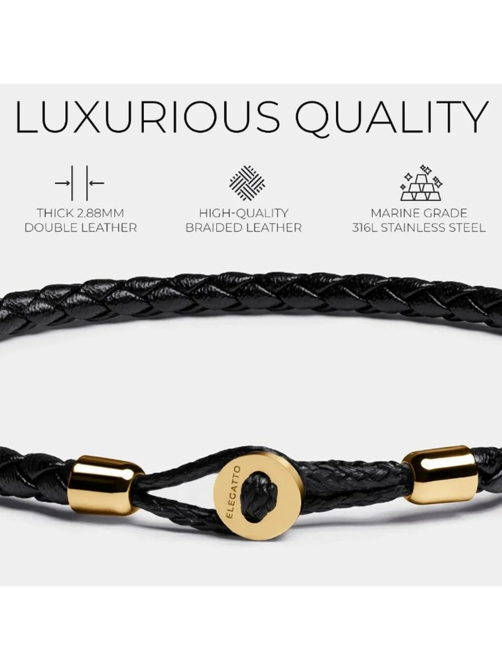 Stylish Braided Leather Bracelet for Men | Full-Grain Leather & Silver Closure
